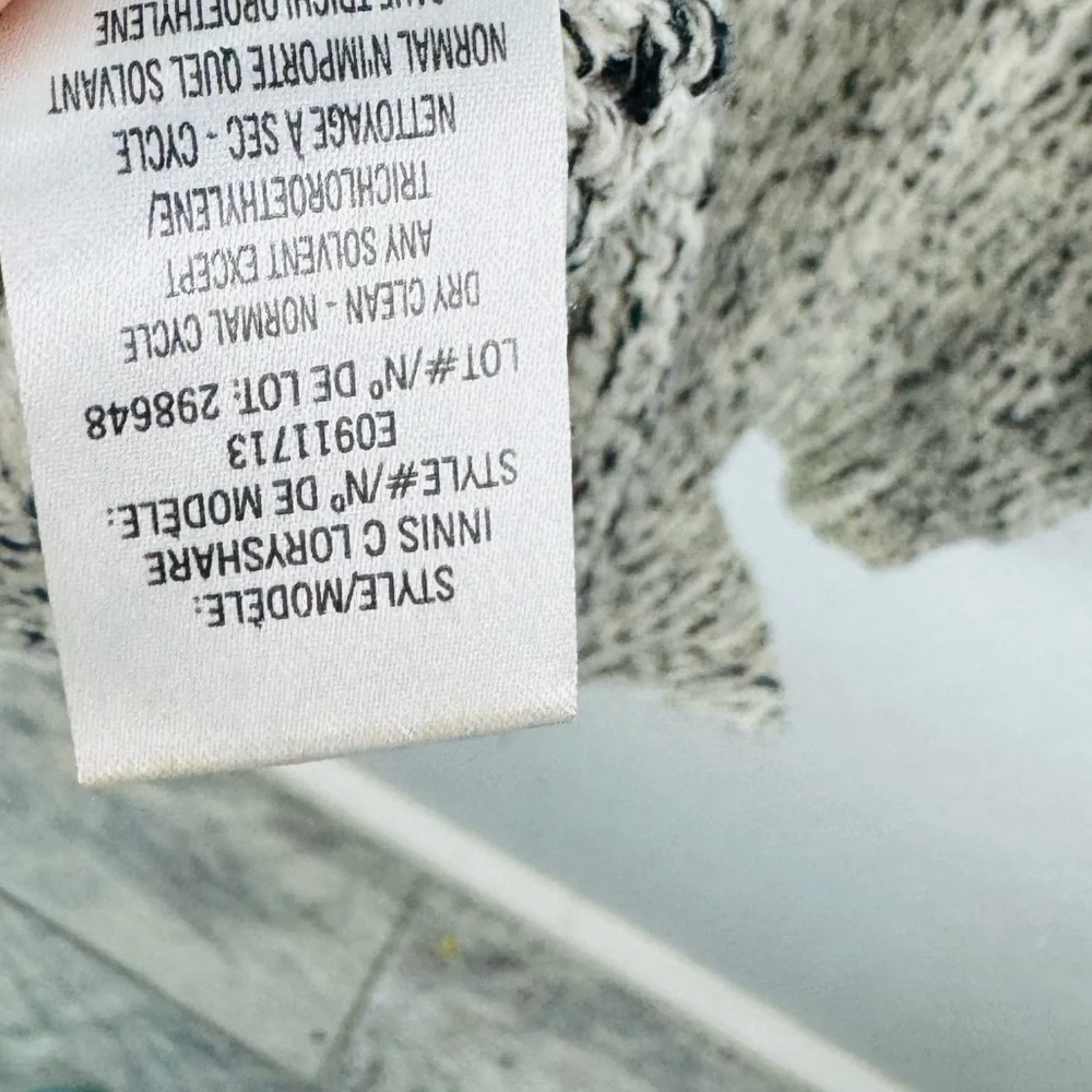 Theory Innis C Loryshare Marbled Knit Sweater in Ivory Ice/Charcoal - Picture 8 of 9